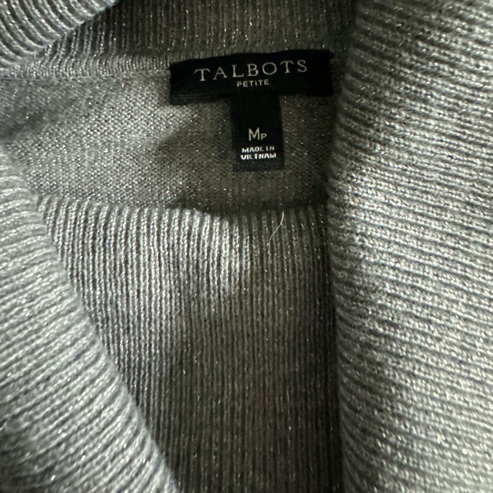 Talbots Petite Silver Sweater